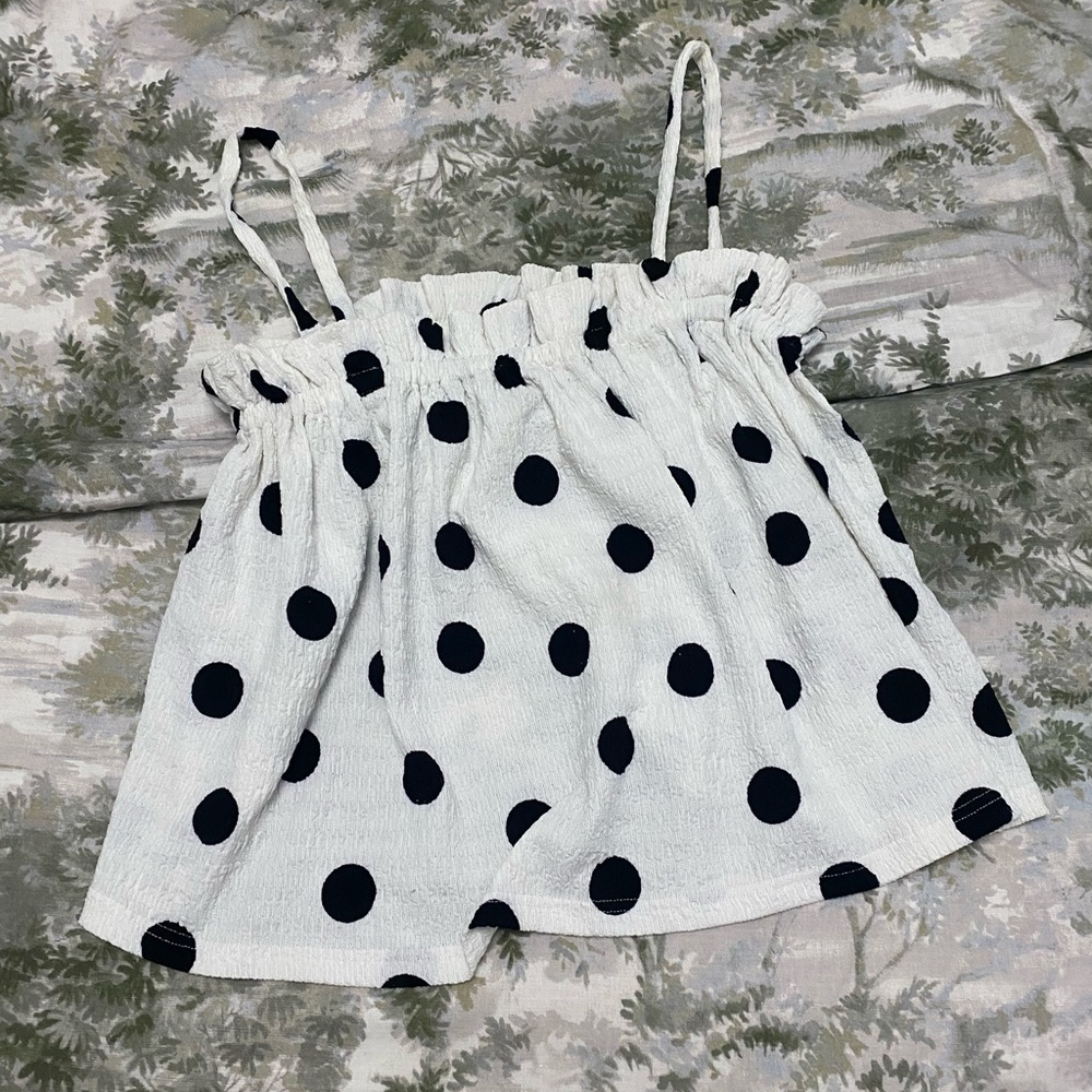 Anthropologie current air polka dot tank